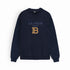 Balmain Towel Embroidered Navy Sweatshirt